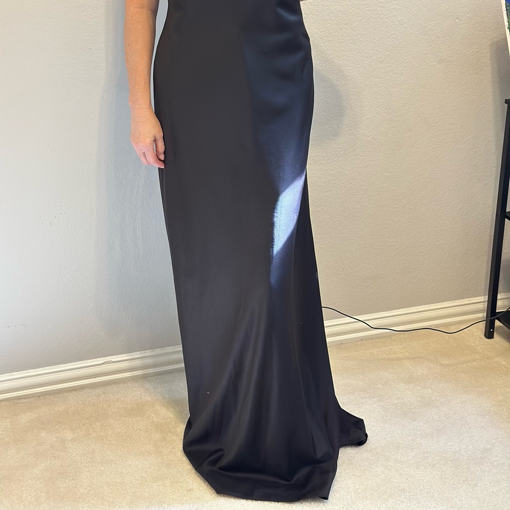 Blu Sage Blue Ruched Maxi Gown Sweetheart Neckline